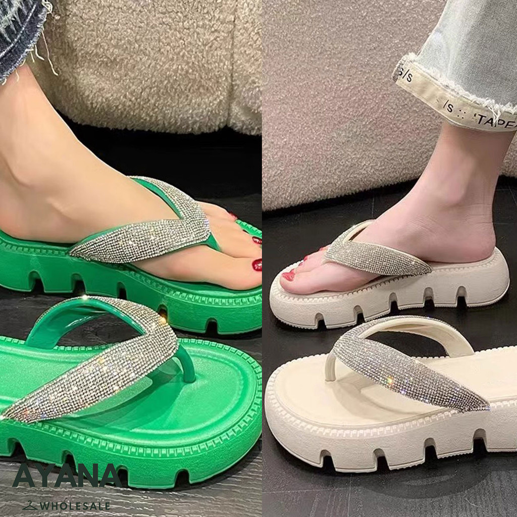รองเท้าแตะหูคีบสีสดใสสำหรับฤดูร้อน