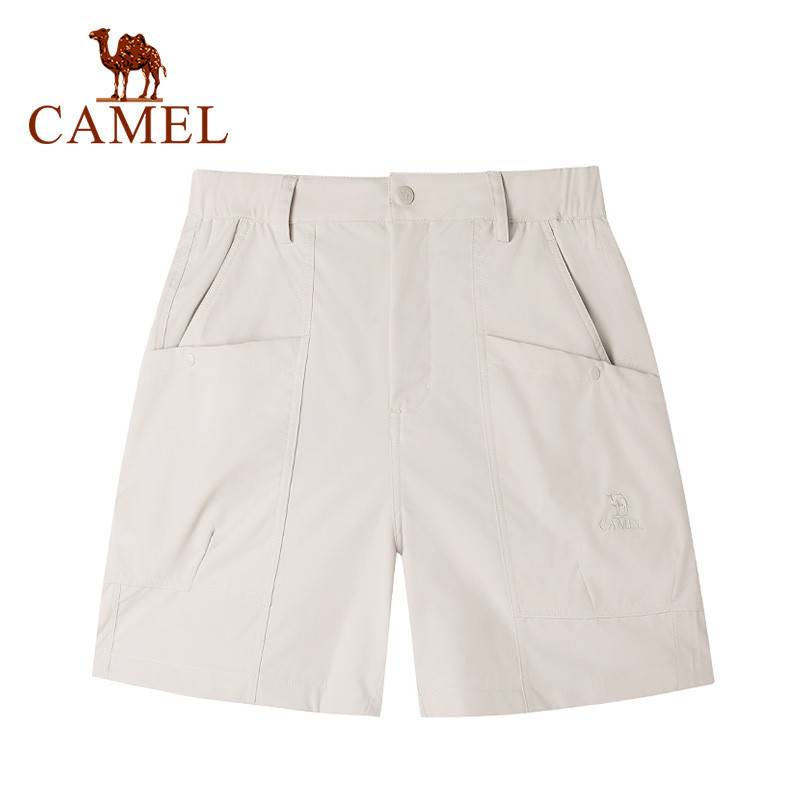 Camel กางเกงขาสั ้ นกันแดดผู ้ หญิงฤดูร ้ อน UV กางเกงแห ้ งเร ็ วระบายอากาศหลวมกางเกงคาร ์ โก ้ ผู ้ หญิง