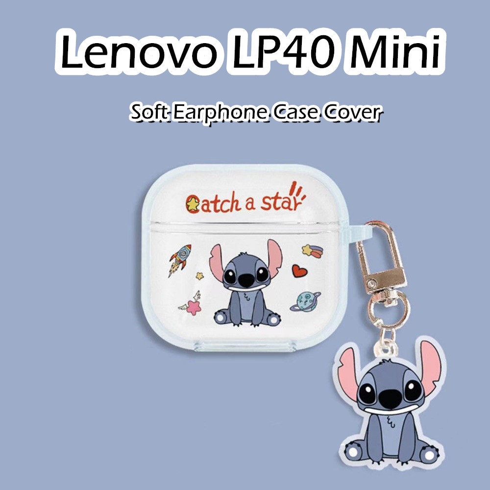 【Trend Front 】 สําหรับ Lenovo LP40 Mini Case ลายการ ์ ตูนโปร ่ งใส เคสหูฟังซิลิโคนอ ่ อนนุ ่ มปลอก