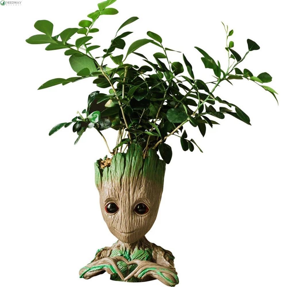 Needway Groot ดอกไม ้ หม ้ อตกแต ่ งบ ้ านคุณภาพสูง Garden Planter สําหรับของขวัญปากกาหม ้ อ Groot ของเล ่ น