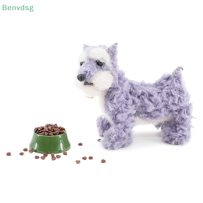 Benvdsg &gt; 1 กล ่ อง 12 Food Play Mini Doll House Pet Model Green Dog Food Bowl Meow Food Bowl With Dry Food well