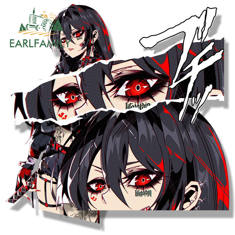 Earlfamily 13 ซม.Punk Akame Fanart รถสติกเกอร ์ Caravan Trunk กันชนครีมกันแดด JDM ไวนิล Decal แฟชั ่ น Occlusion Scratch รถประตู Protector