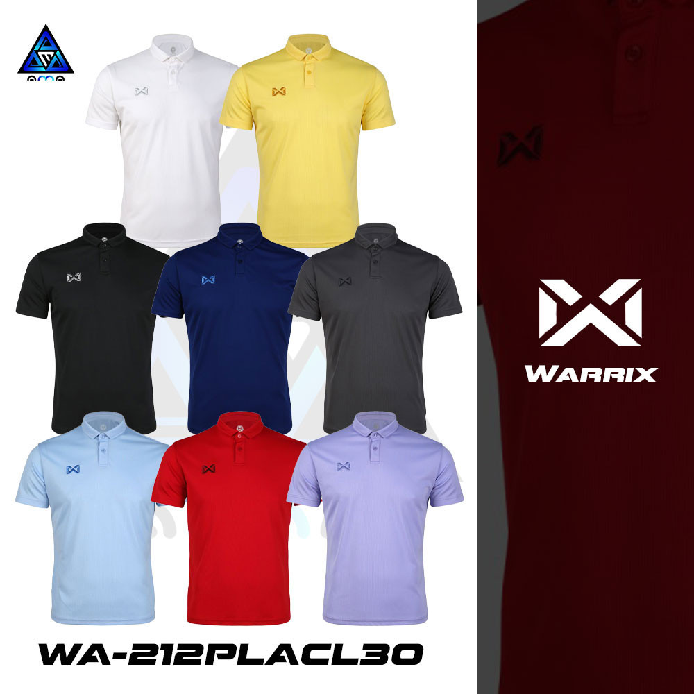 **ลดแล้วลดอีก30%** WARRIX รุ่น PIQUE รหัส WA-212PLACL30 วาริกซ์ เสื้อโปโลชายและหญิง ของแท้100%