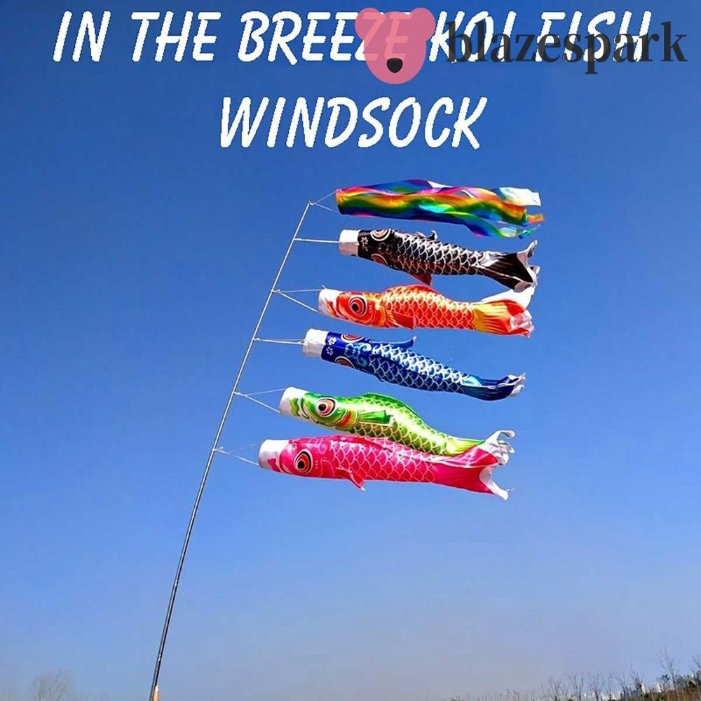 Blazespark Windsock Koinobori กลางแจ ้ งสไตล ์ ญี ่ ปุ ่ นว ่ าวปลาคาร ์ พธง