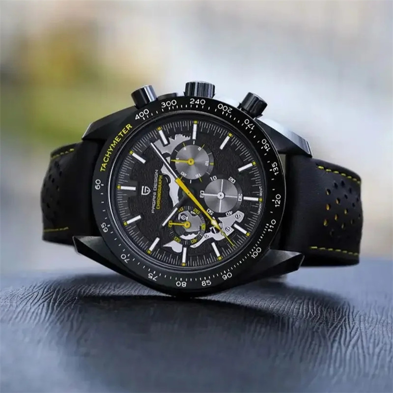 PAGANI DESIGN ต้นฉบับ 40 มิลลิเมตรผู้ชายนาฬิกาญี่ปุ่น TMI VK63 โครโนกราฟ AR แซฟไฟร์แก้วผู้ชายนาฬิกาควอตซ์ PD-1779