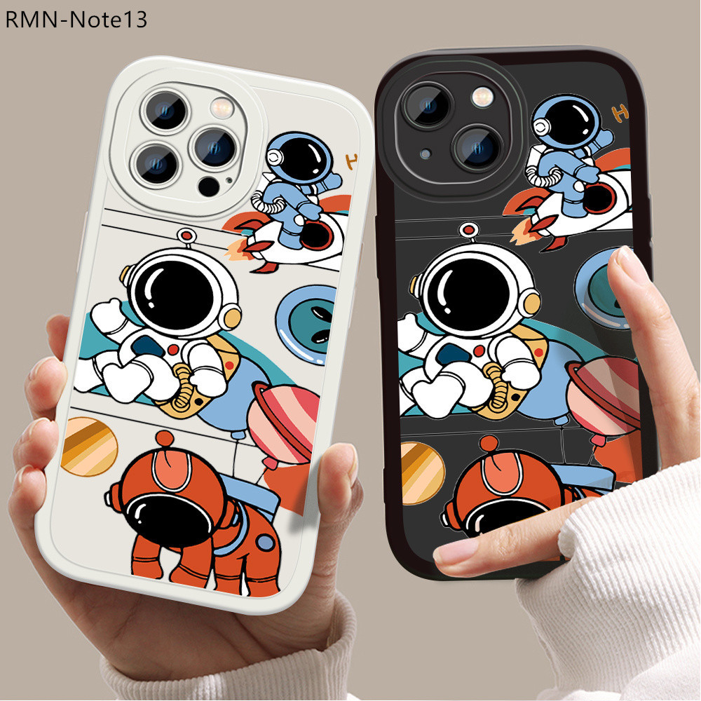 Compitable For Xiaomi Redmi Note 9A 10 10S 13 13C 13T 11T 10T Poco M5S C65 X6 Mi Pro Plus 5G Astronaut เคสเสี่ยวมี่ เคส