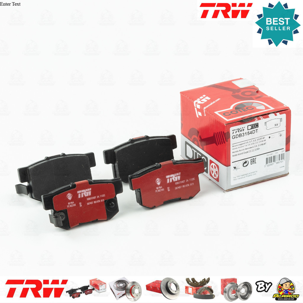 TRW ตัว TOP DTEC ผ้าดิสเบรคหลัง ผ้าเบรคหลัง Honda STREAM ปี 2003-2008 GDB 3154 DT