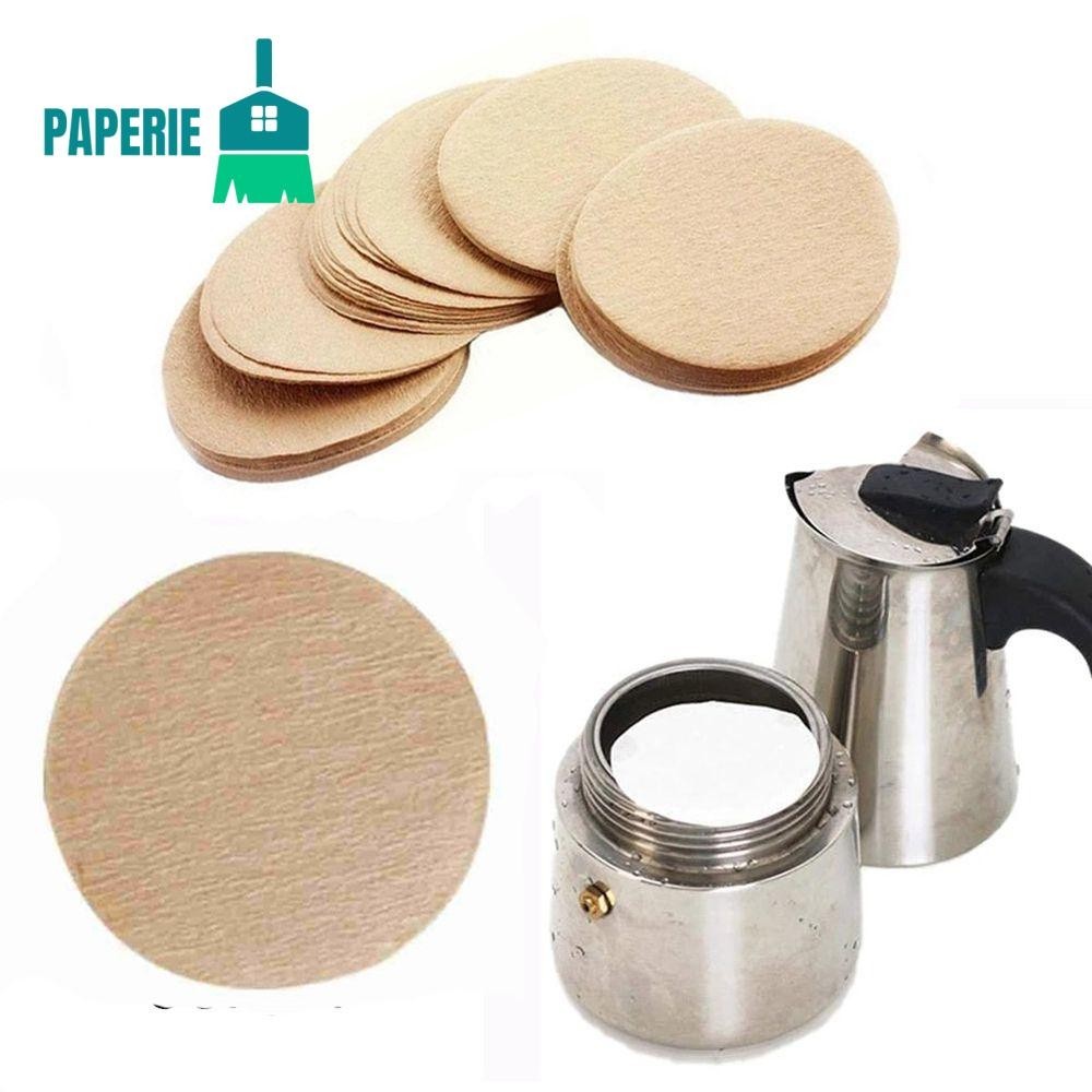 กระดาษกรองกาแฟกระดาษ 56mm/60mm/68mm 100Pcs Moka Pot Dripper Espresso เครื ่ องมือกรอง