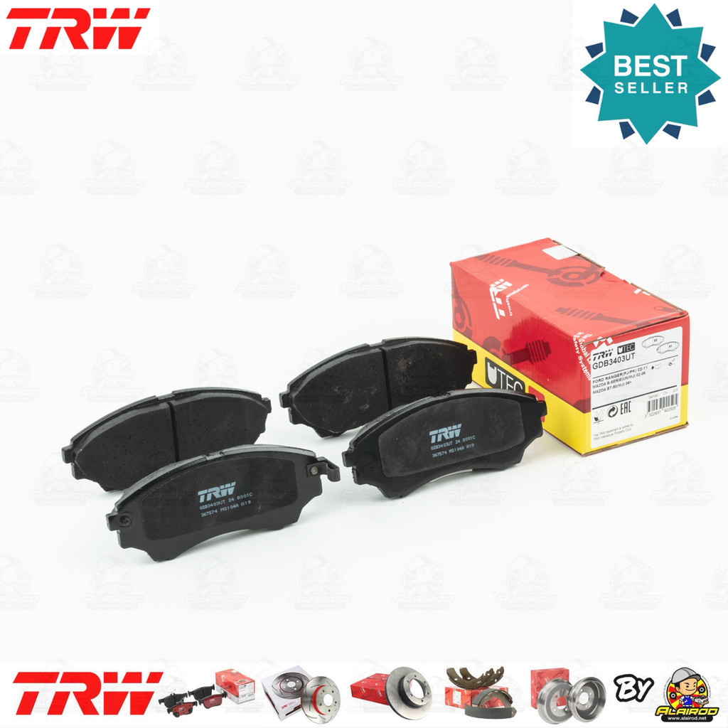 TRW UTEC ผ้าเบรคหน้า Mazda BT50 2WD เครื่อง 3000 ปี 2006-2011 เบรค 2 พอท TRW U-TEC GD 3403 UT