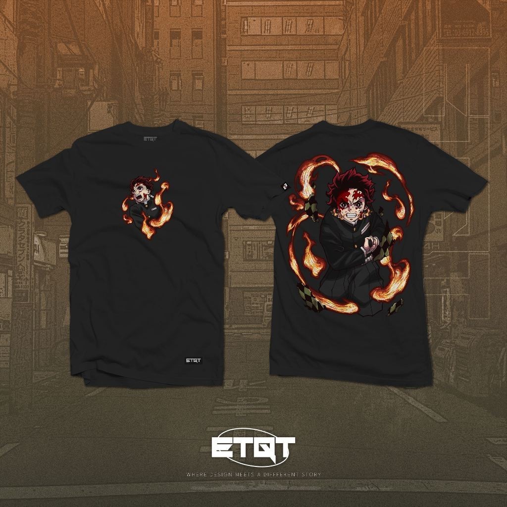 S-5XL Anime Shirt - Unisex - Etiquetta Co. - Demon Slayer - Tanjiro v5