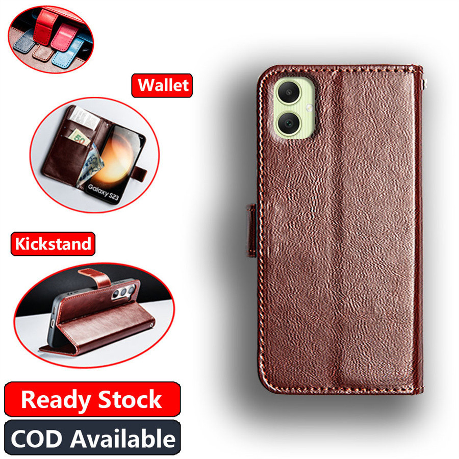 Samsung Galaxy A05 4G SM-A055 Vintage Classic Leather Wallet Folio Case Flip Notebook Style Cover Magnetic Closed Kickstand Card Slots