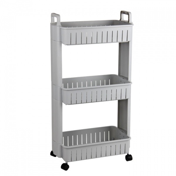 LOCAL789 GOME ชั้นวางของ 3 ชั้น ล้อเลื่อน 45x25x83ซม. รุ่น TG55247 สีเทา ร้านอยู่ในไทย