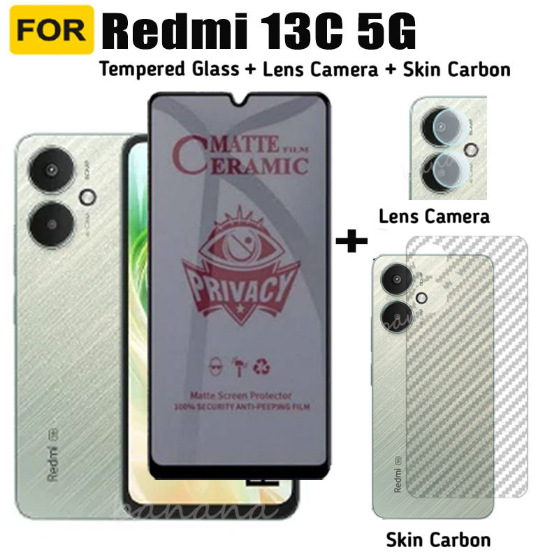 Redmi 13C 5Gความเป็นส่วนตัวกระจกนิรภัยสําหรับRedmi Turbo 3 A3 13C 4Gหมายเหตุ13 Pro 4G 5G Anti-Spyเซร