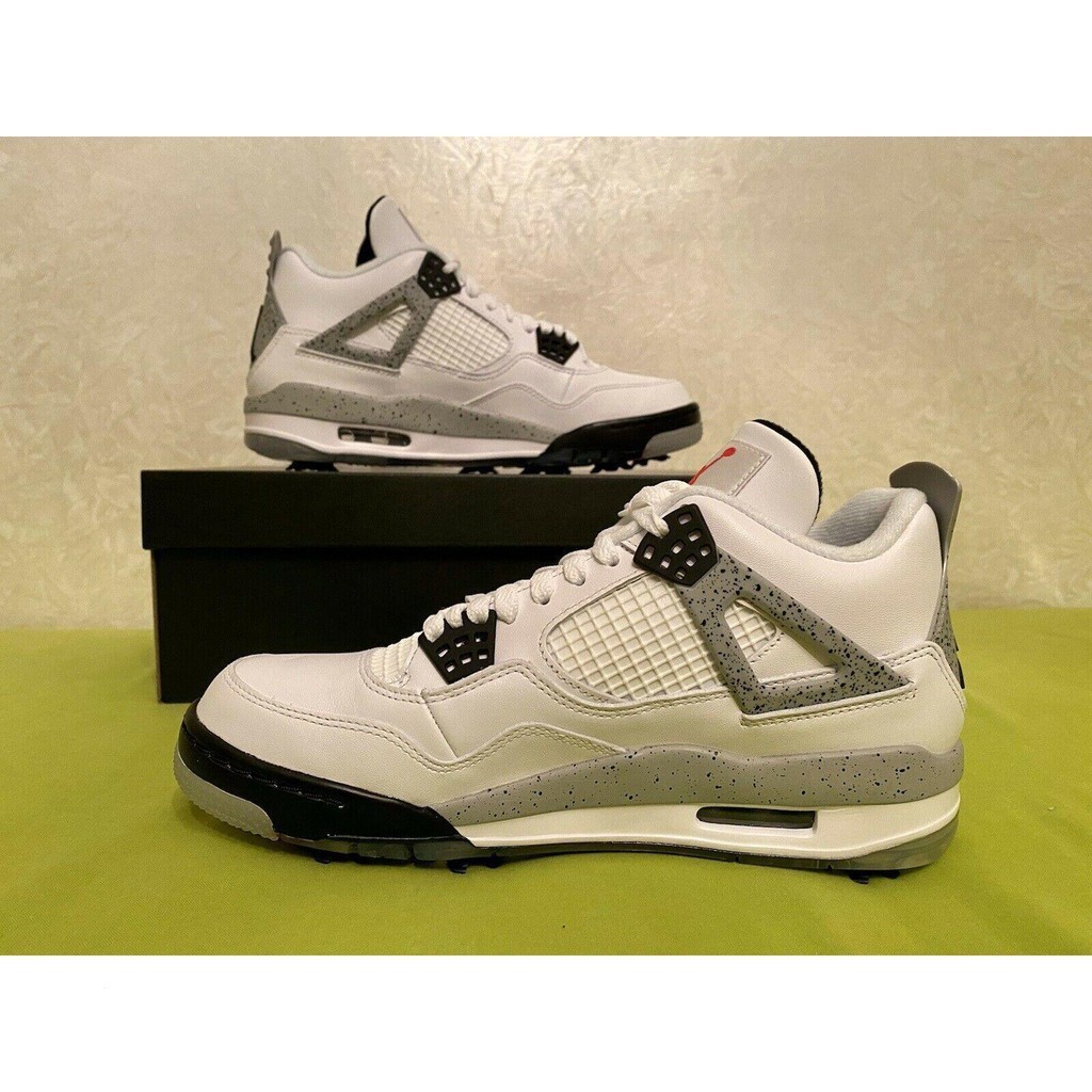 Air A/J 4 Golf White Cement White Cement CU9981-100 รองเท้าผ้าใบ
