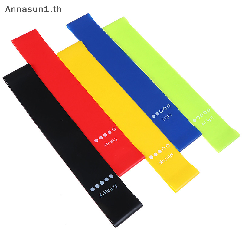 Annasun Resistance Bands ยางรัดอุปกรณ ์ ออกกําลังกายโยคะการฝึกอบรม Bands TH
