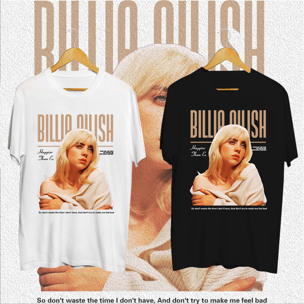 T-Shirt🔥HOT🔥 【เสื้อยืดใหม่】S-5XL สินค้าวินเทจ Billie Eilish 💚NEW💚 S-5XL