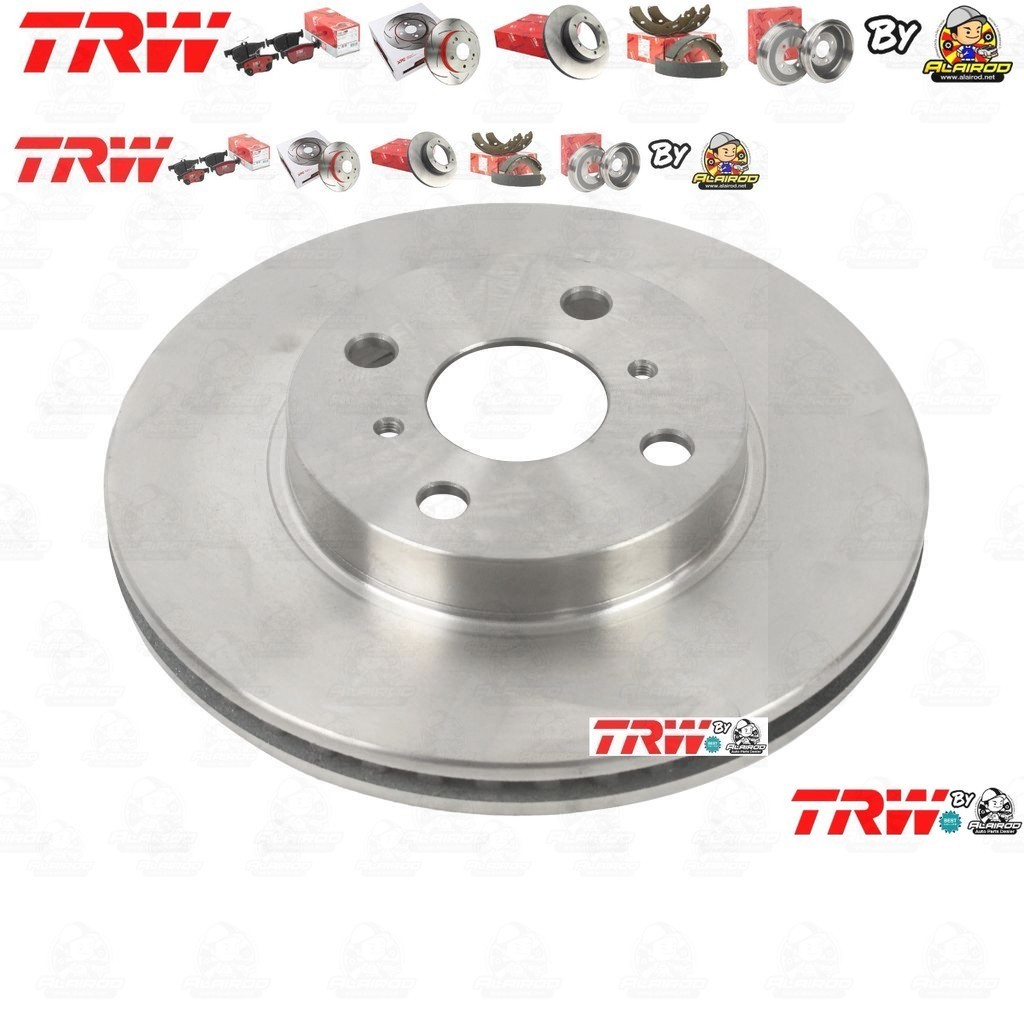 TRW จานดิสเบรคหน้า จานเบรคหน้า 1คู่/2ใบ TOYOTA VIOS 1.5 NCP150 รุ่น J,E ปี 2014-2016 DF4806 ขนาด 255 mm ใบหนา 22 mm 
