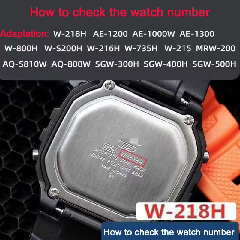 1824 มม.สายนาฬิกายางสําหรับ Casio นาฬิกาดิจิตอล G-shock AE-1200 AE-1300 AE-1100w W-218H F-91W F-84 W-800H ซิลิโคนสายนาฬิกาผู้ชายผู้หญิงสร้อยข้อมือกีฬา Wristbelt