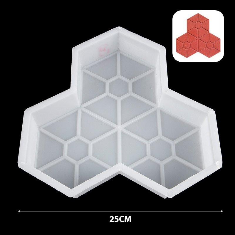 Ahlsen0 DIY Maple Leaf Path Maker แม ่ พิมพ ์ คอนกรีตสวนทางเท ้ าแผนที ่ ปูอิฐแม ่ พิมพ ์ th