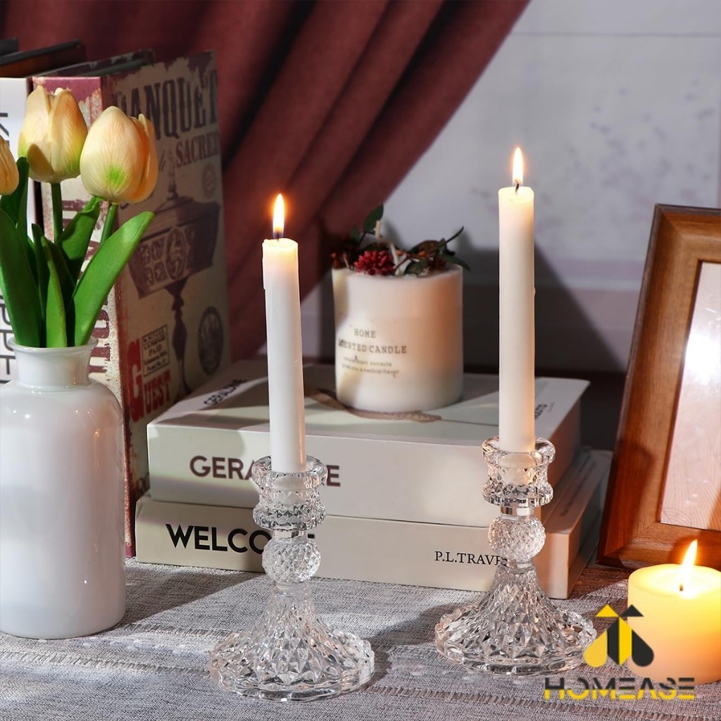 HA เชิงเทียนแก้ว เนื้อแก้วหนา แก้วเนื้อดี ใช้งานสะดวก candlestick รูปที่ 7