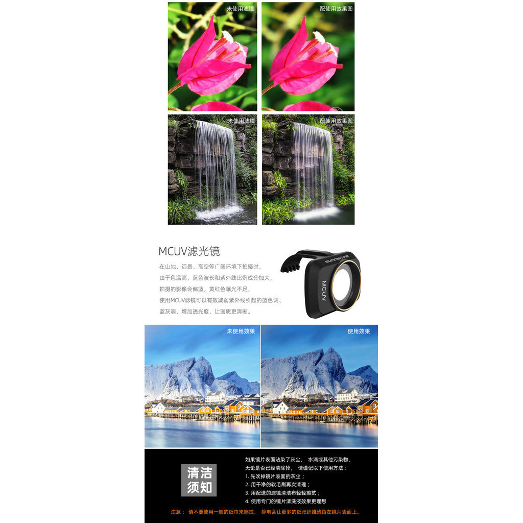Sunnylife Filter Series สําหรับ DJI Mini 4K/Magic Mini Filter CPL Polarizer NDPL Dimming Polarization Filter MCUV Filter Accessorie