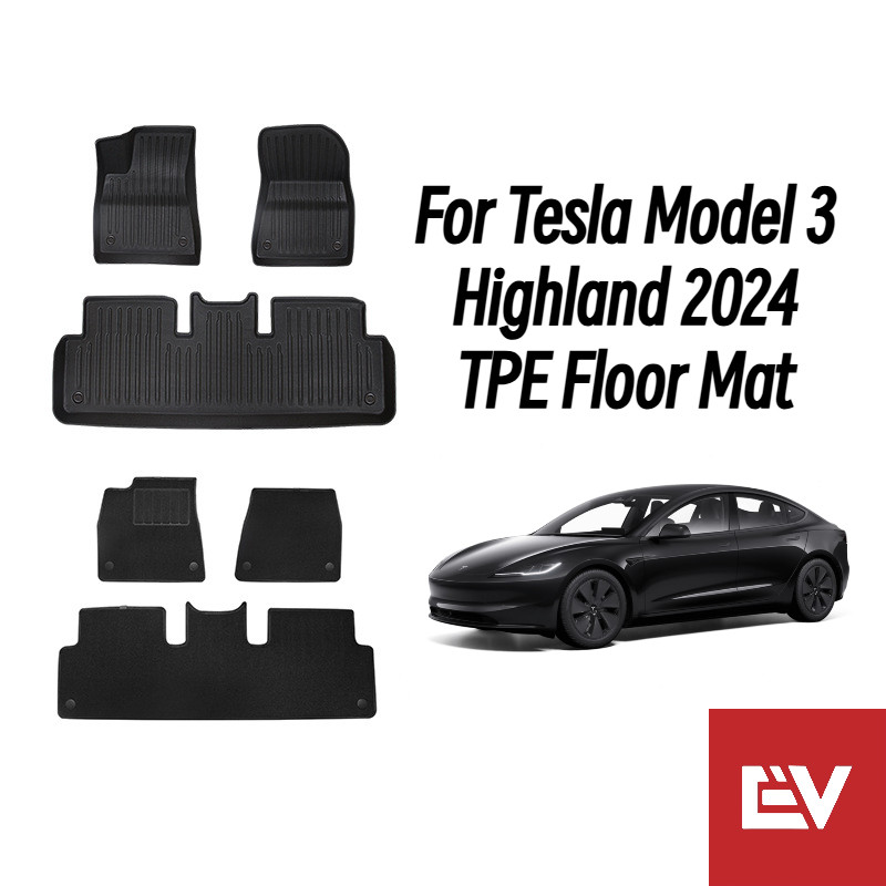 สําหรับ Tesla รุ่น 3 2025-2026 Highland TPE พรมปูพื้นด้านหลัง RHD(MY/SG/TH) & LHD(PH)