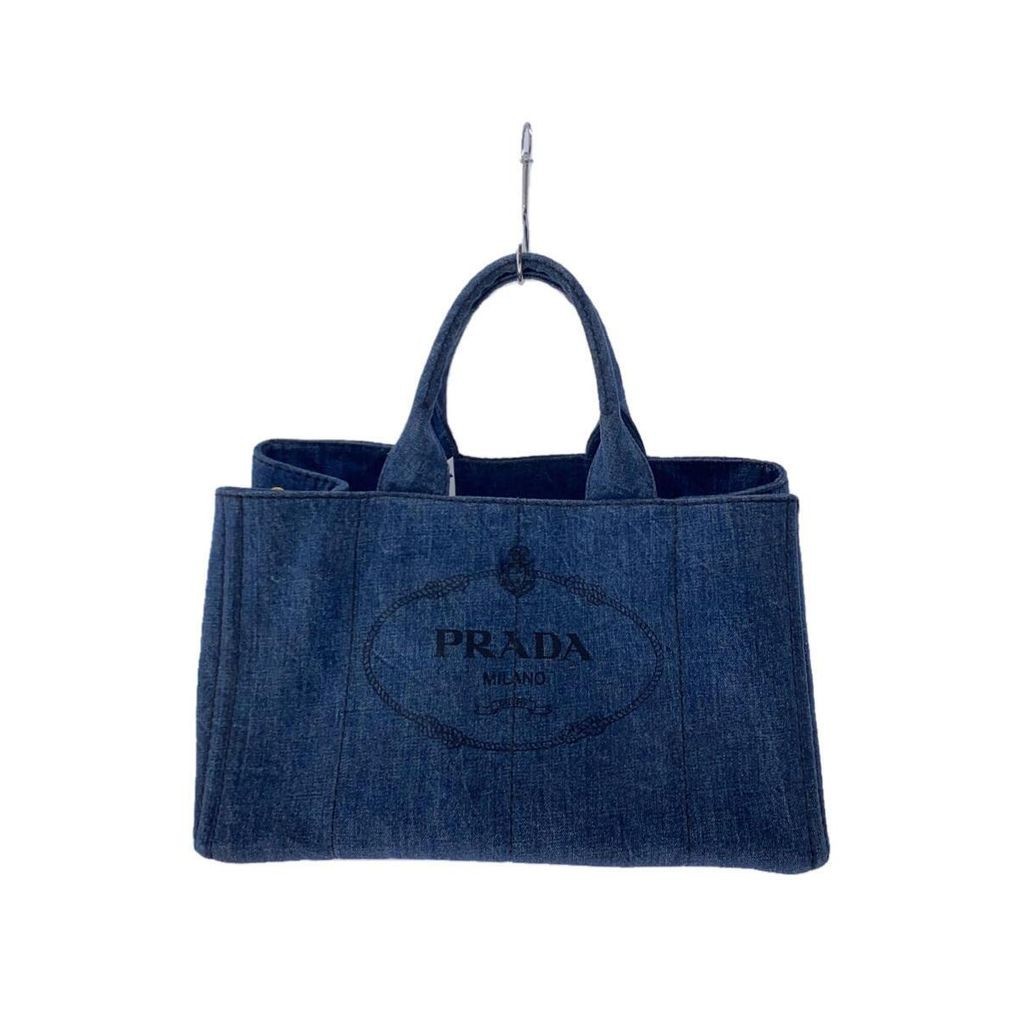 PRADA Tote Bag Canapa Denim Indigo Direct from Japan Secondhand