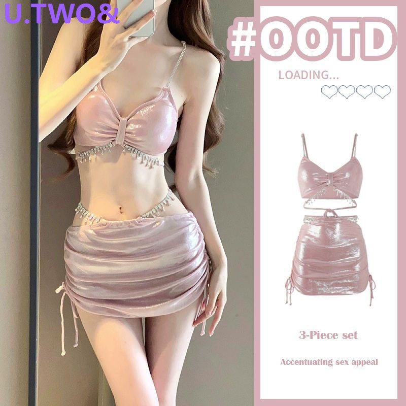 พร้อมส่ง 2024 ชุดว่ายน้ําแบบใหม่สำหรับผู้หญิง บิกินี่ ทูพีซ เซ็กซี่ สองชิ้น แฟชั่น สําหรับแช่น้ำพุร้อนวันหยุด