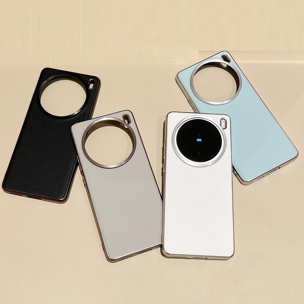 Electroplate Metal Lens Protect Leather เคส Vivo X100 Pro X100S Pro เคสโทรศัพท์ X100Ultra X100pro Ph