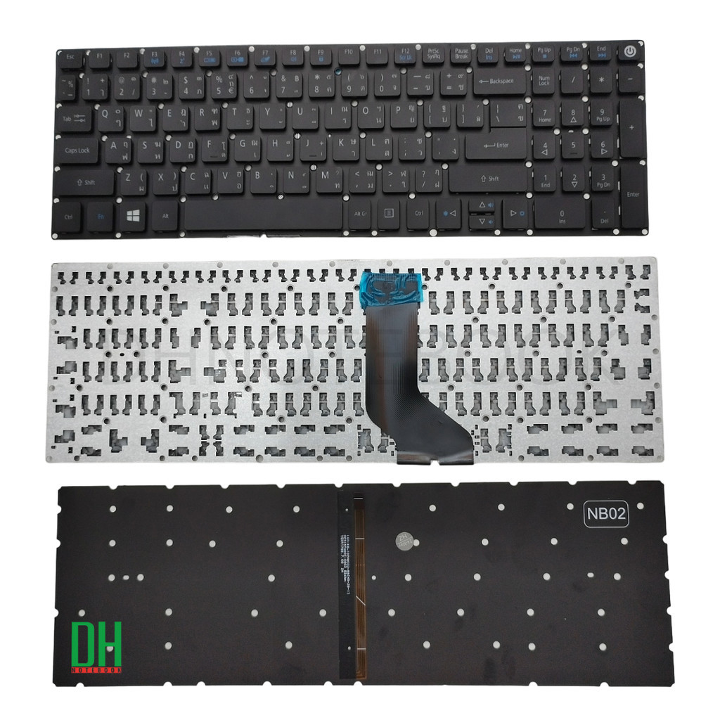 แป้นพิมพ์ Acer Aspire E5-552 E5-573 E5-574 E5-575 (ภาษาไทย/อังกฤษ) ไฟแบ็คไลท์