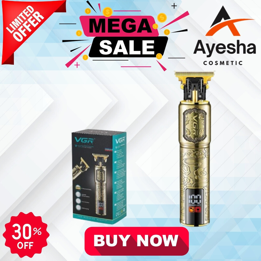 VGR V-073 T-Blade Zero ตัดผม Clippers Professional ไฟฟ้าผม Trimmer ไร้สายสําหรับชาย