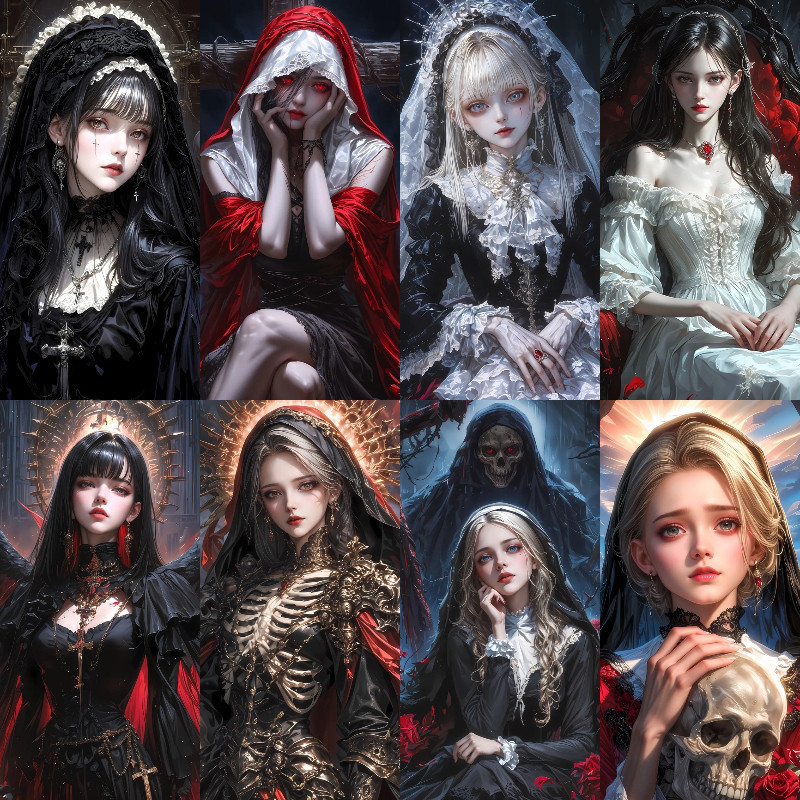 [KS] สาวแวมไพร์ 5d ภาพวาดเพชรเพชรเต็มรูปแบบห้องนั่งเล่น PasteDiamond Cross Stitch ห้องนอนห้องรับประทานอาหารเพชรเย็บปักถักร้อยตกแต่งบ้าน 30x40 ซม./40x50 ซม./50x60 ซม.