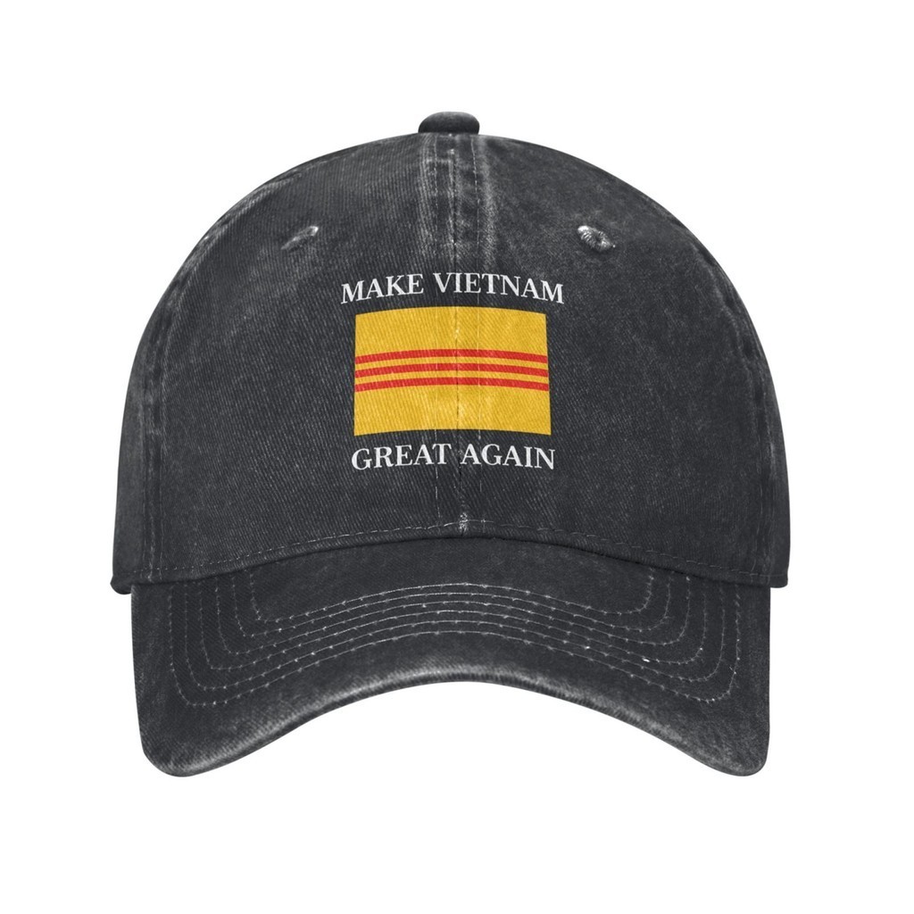 ทําเวียดนาม Great Again South Vietnam Flag การออกแบบที่กําหนดเองหมวกคาวบอยแบบปรับได้