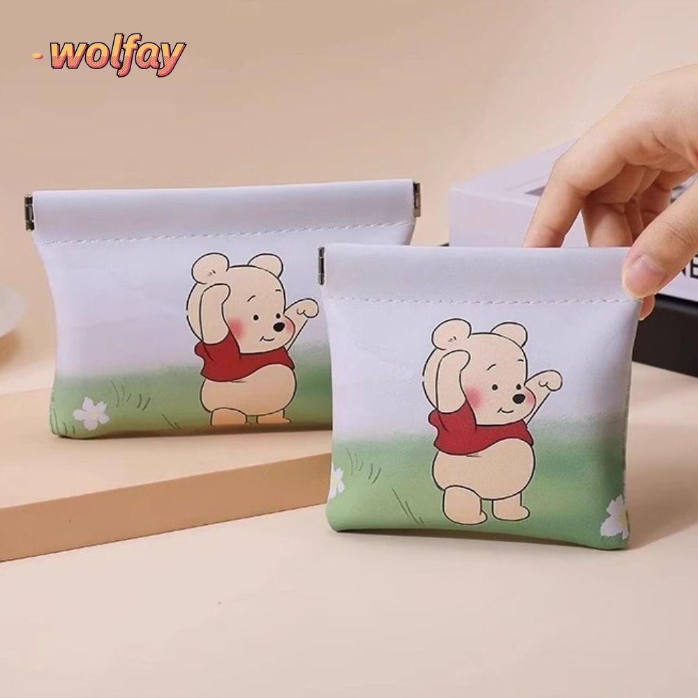 กระเป๋าแต่งหน้า WOLFAY, กระเป๋าลิปสติกปิดอัตโนมัติแบบพกพา, กระเป๋าจัดระเบียบเครื่องสําอาง PU Mini Simple