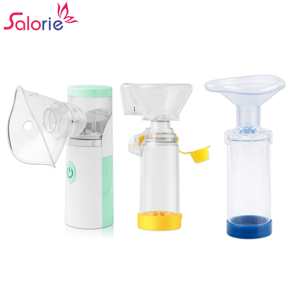 Salorie Pediatric Asthma Inhaler Spacer สําหรับเด็กผู้ใหญ่อุปกรณ์ละอองลอย Cabin Chamber Nebulizer เครื่องมือถือ Atomizer