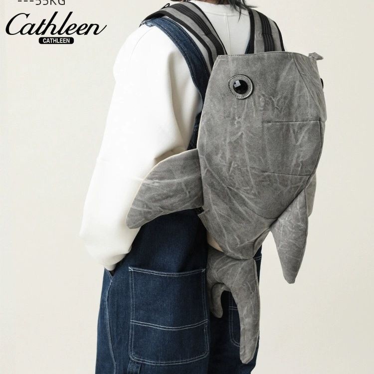 Kathleen Zoo Whale Shark Backpack Whale popzoo Men Women Schoolbag Backpack-Want Want Win Store