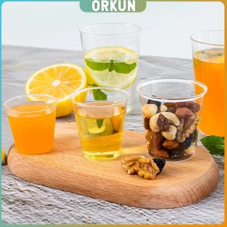 Orkun 50ml/30ml แก้วน้ําพลาสติกใส ขนาดเล็ก แบบใช้แล้วทิ้ง 50 ชิ้น แก้วเปค Plastic cup