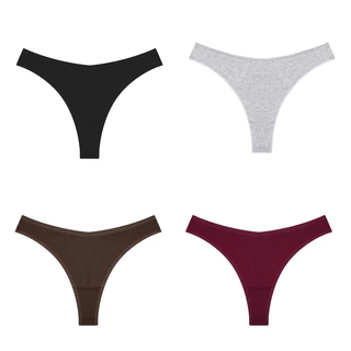 Allofme ผู้หญิงกางเกงผ้าฝ้ายเซ็กซี่เอวต่ํา G-String ไม่มีรอยต่อและ Traceless Thongs