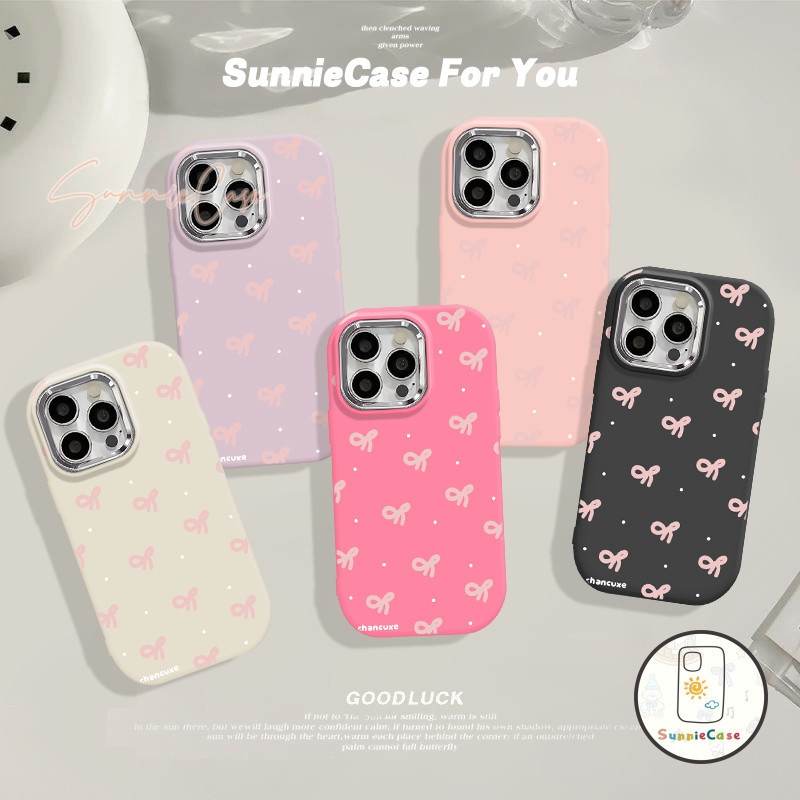 เคสIPhone 7 8 Plus XR 13 11 15 14 12 Pro Max เคสไอโฟน 7Plus X XS Max SE รูปแบบธนูศิลปะโรแมนติกและเป็นที่นิยม แฟชั่น เคส