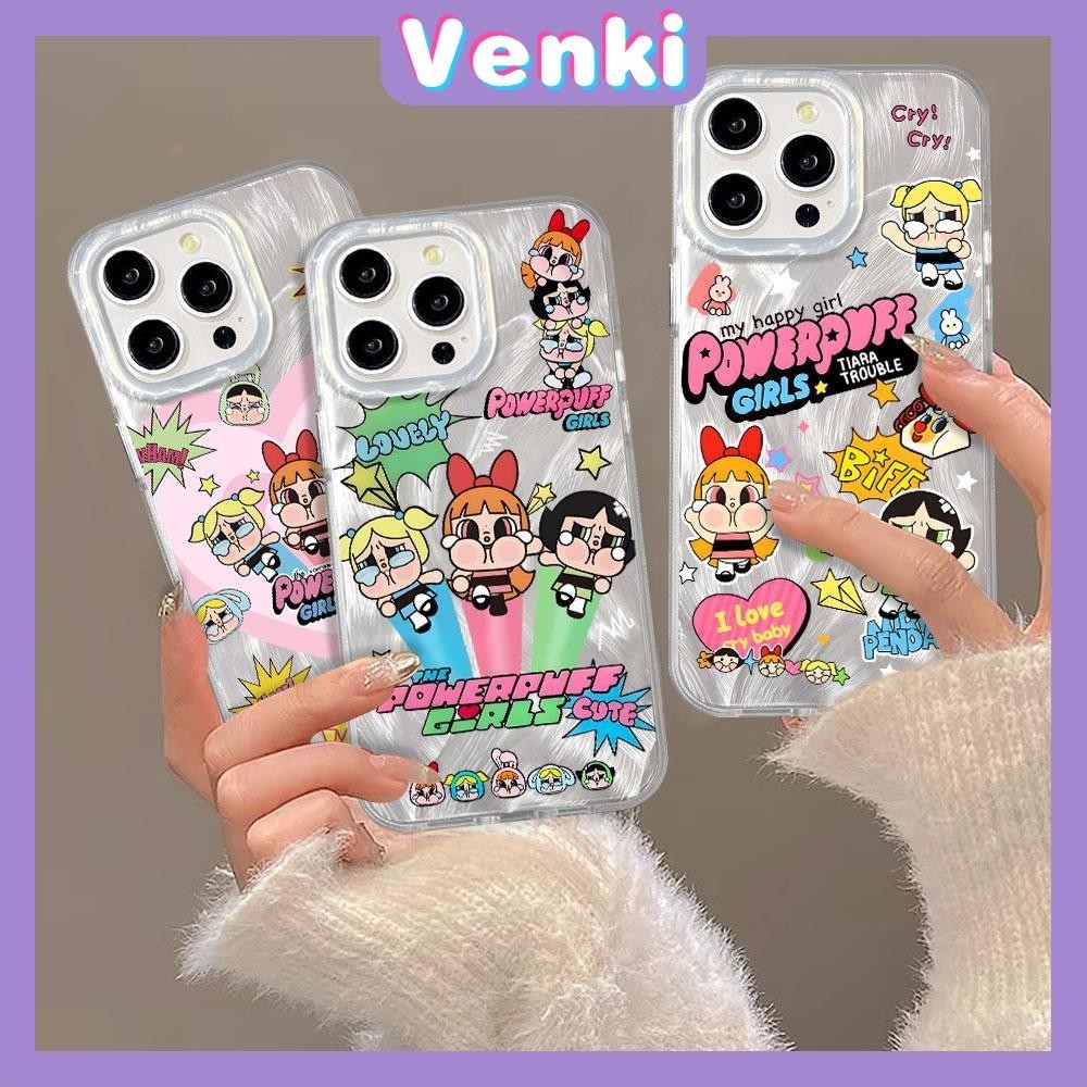 Venki - สำหรับ iPhone 11 15 PRO MAX เคส iPhone ขนนกสีเงินหรูหราโฮโลแกรมเลเซอร์เคสใส Soft TPU สีสันสดใส เด็กร้องไห้น่ารัก เข้ากันได้กับ iPhone 14 13 Pro max 12 Pro Max 11 XR