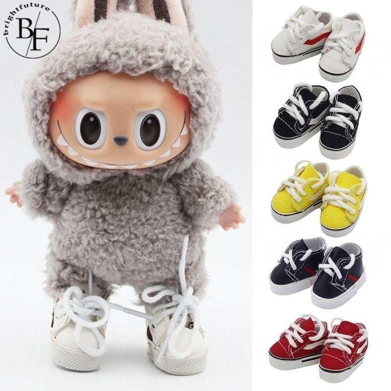 ลาบูบู้ มาการอง popmart labubu Accessories/รองเท้าผ้าใบ และอุปกรณ์ตกแต่ง สําหรับตุ๊กตาLabubu Macaron รองเท้าขนาด 5 CMแว่นขนาดเล็ก 6.5 ซม.