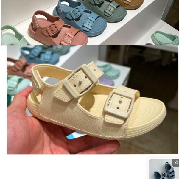 2024 ใหม่สไตล์สเปน igor สไตล์เดียวกันเด็ก Macaron Birkenstock รองเท้าแตะ EVA รองเท้าชายหาด