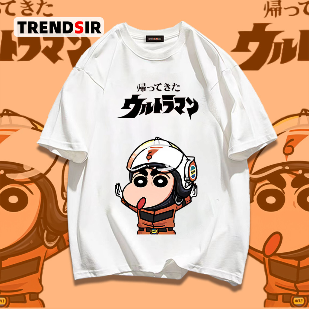 TrendSir มาใหม่ ลายเยอะ ผ้าดีมาก เสื้อยืด summer เสื้อยืด oversize Crayon Shin-chan ไม่ยับ ไม่ย้วย 100% Cotton 9สี M-3XL