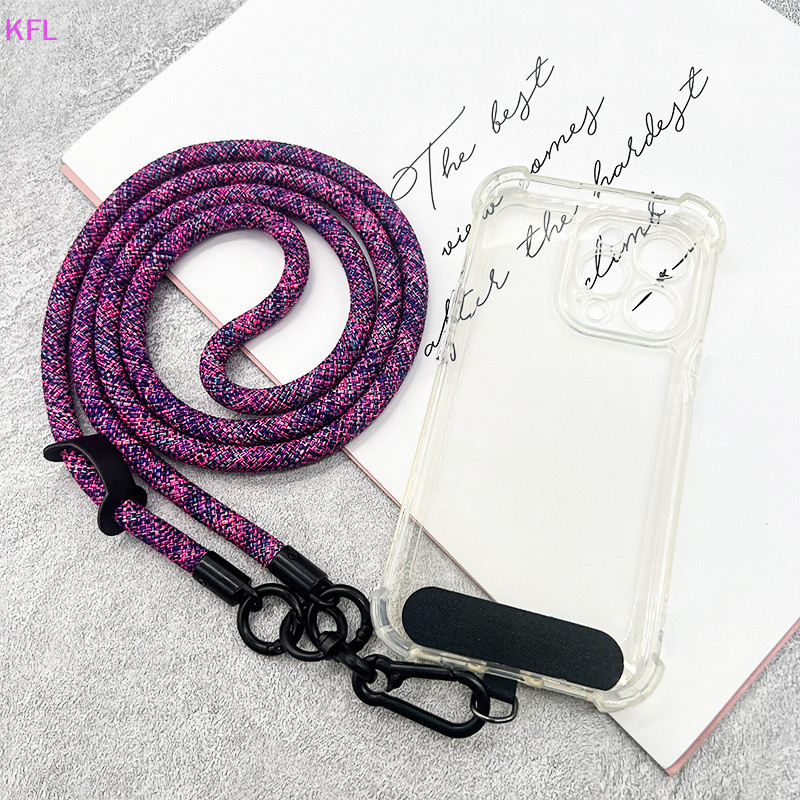 (KFL) Universal 120 ซม.Crossbody Lanyard สายคล้องสําหรับเคสโทรศัพท์กีฬาปีนเขาไนลอนที่มีสีสันเชือกสายไฟเดี่ยวขายร้อน