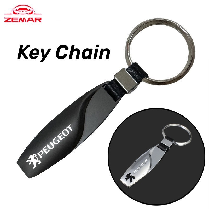 PeugeotNew โลโก้รถ Key Chain พวงกุญแจรถแฟชั่น Auto รถจักรยานยนต์โลหะผสมพวงกุญแจโลหะพวงกุญแจสําหรับ P