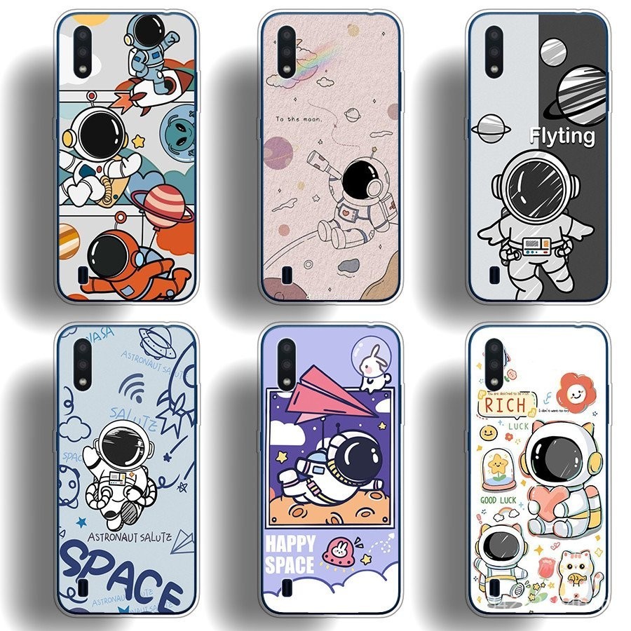 เหมาะสําหรับ Samsung Galaxy A01 A01core A02 A02s เคสโทรศัพท์ TPU นิ่มปุ่มเคลือบด้วยไฟฟ้าเปลือกป้องกันดูดซับแรงกระแทก