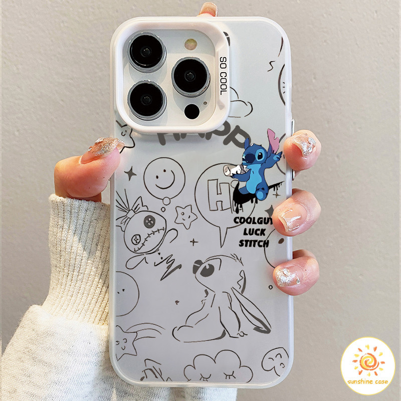 เคสโทรศัพท์อะนิเมะ Stitch การ์ตูนน่ารัก ไอโฟน11 For iPhone12 13 14 15Pro MAX X XS XR XS 6 7 8Plus SE2020 เคสโทรศัพท์