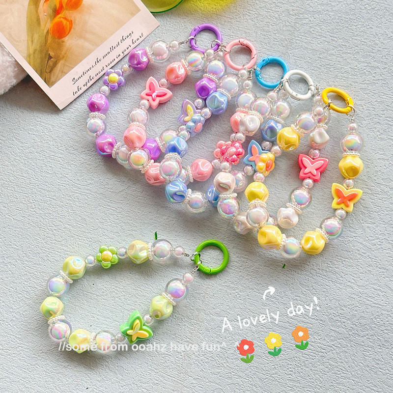 💖ในไทย💖สายคล้องข้อมือ ประดับลูกปัด ป้องกันการสูญหาย แฮนด์เมด
