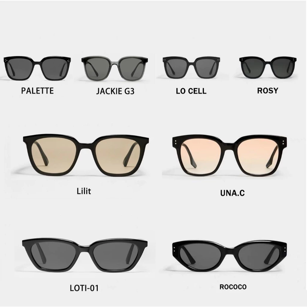 【สินค้าใหม่】แว่นกันแดด THE BELL, แว่นกันแดด JACKIE, แว่นกันแดด LILIT, HEIZER, ROCOCO, COOKIE, NABI, LOTI แฟชั่น ป้องกันรังสียูวี เหมาะสำหรับทั้งชายและหญิง