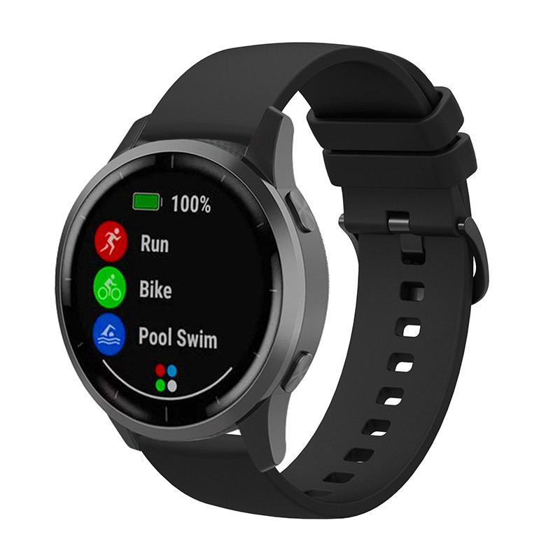 18 มม.20 มม.22 มม.ซิลิโคนสําหรับ Garmin Vivoactive 5 4 3 Forerunner 265 265s 255 245 245M 645 645M 55 158 165 Music Venu 3 2 s Sq 2